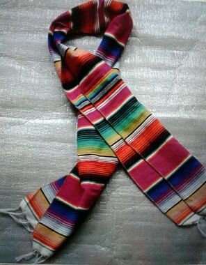 Scarf...Bright Multicolor Striped Scarf